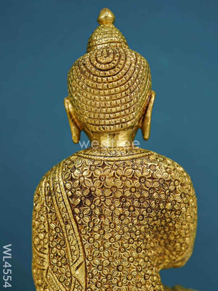 Brass Meditating Buddha Idol - WL4554