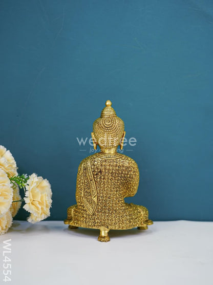 Brass Meditating Buddha Idol - WL4554