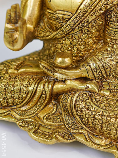 Brass Meditating Buddha Idol - WL4554