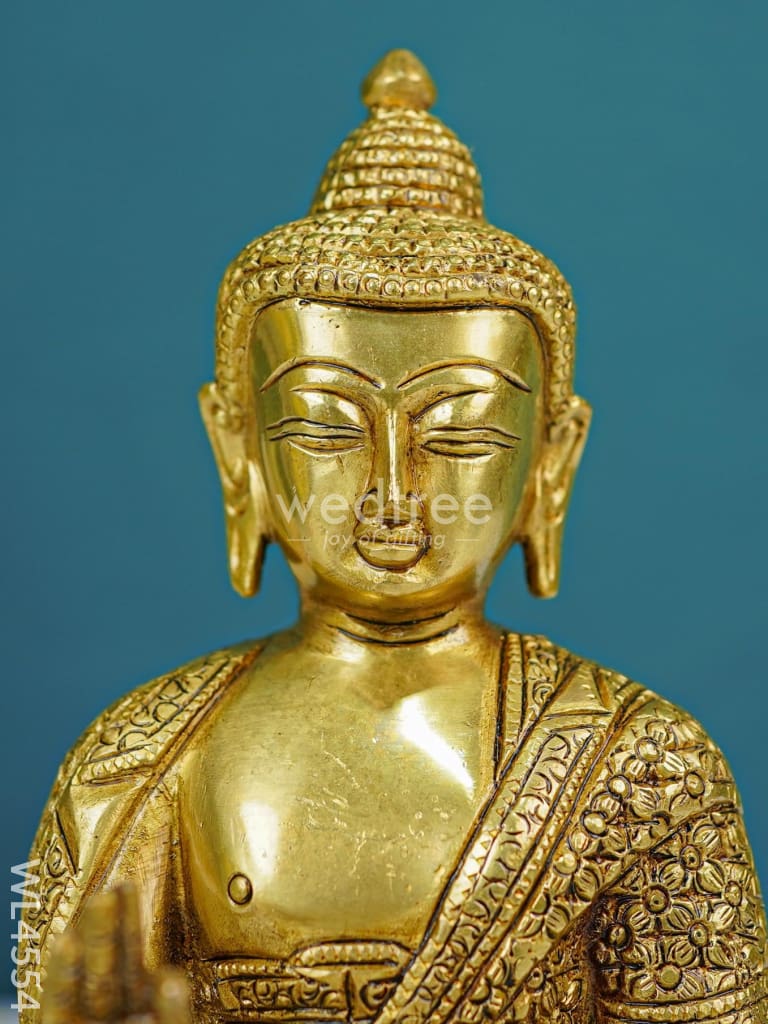 Brass Meditating Buddha Idol - WL4554