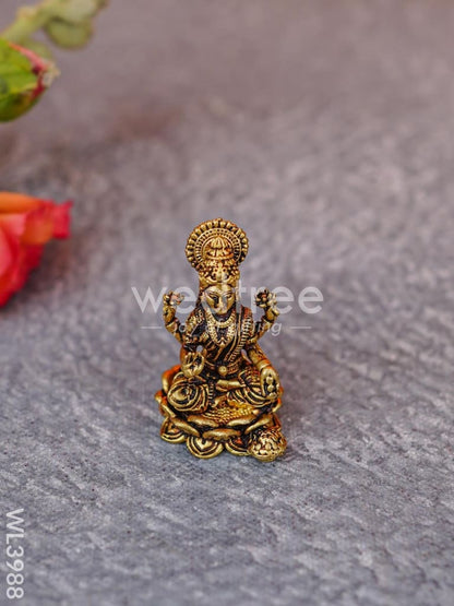 Brass Miniature Ganesha-Lakshmi Idols - WL3988