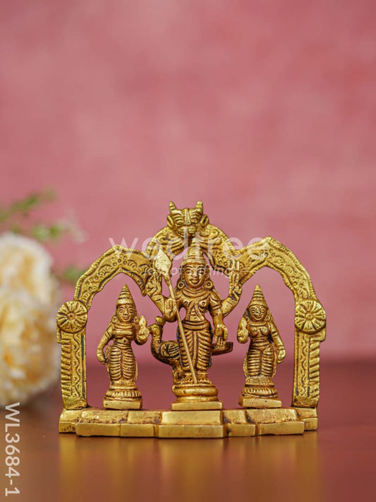 Brass Murugan Valli Deivanai in Frame - WL3684-1