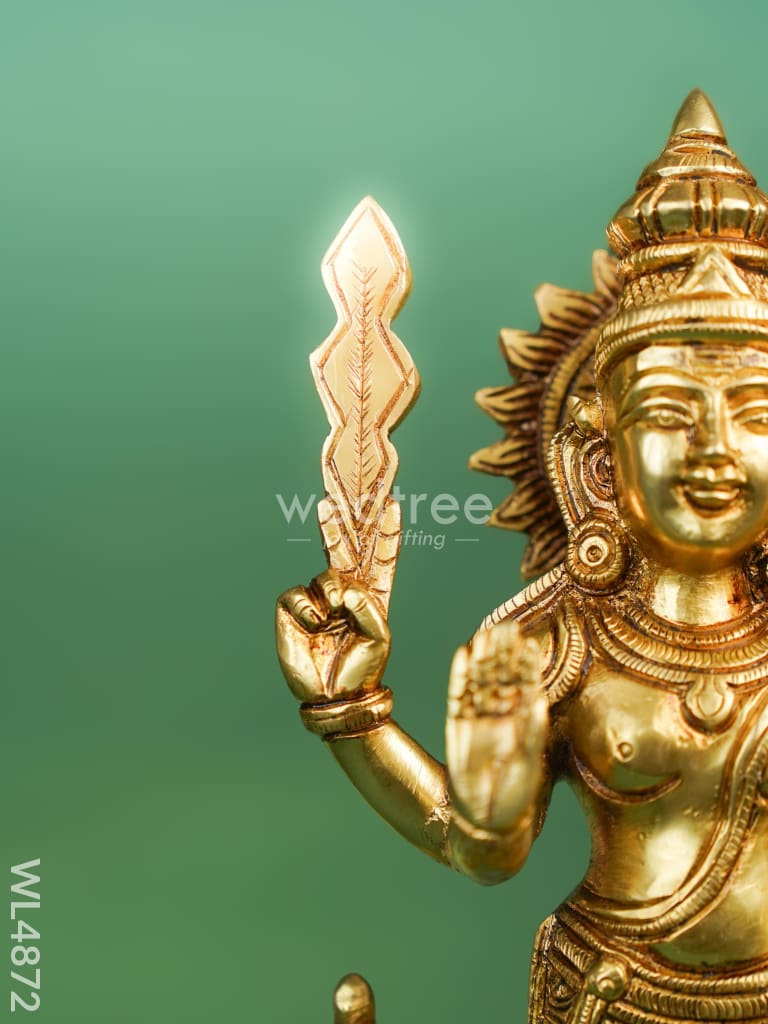Brass Murugan with Peacock Idol - 11 inch - WL4872