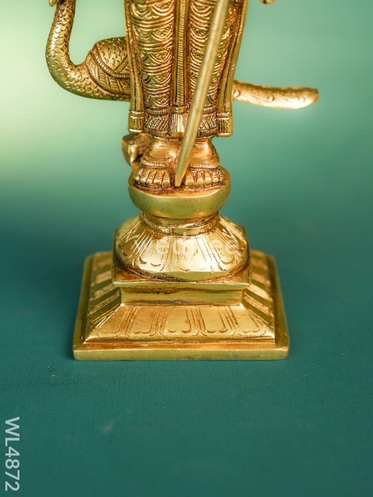 Brass Murugan with Peacock Idol - 11 inch - WL4872