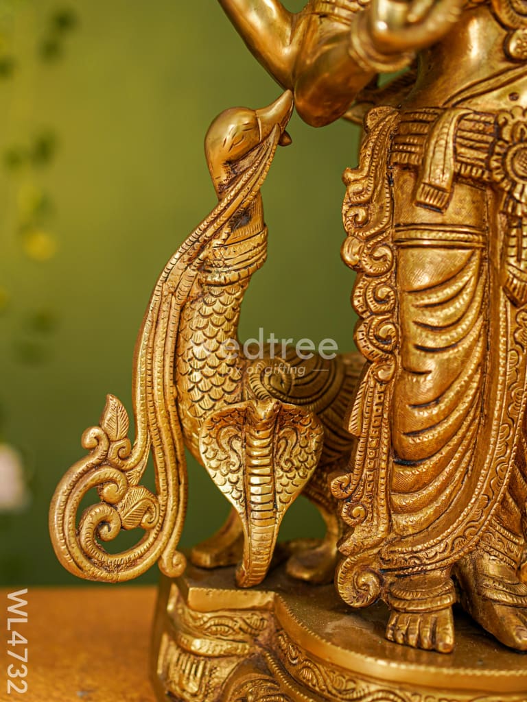 Brass Murugan with Peacock Idol - 20 inch - WL4732