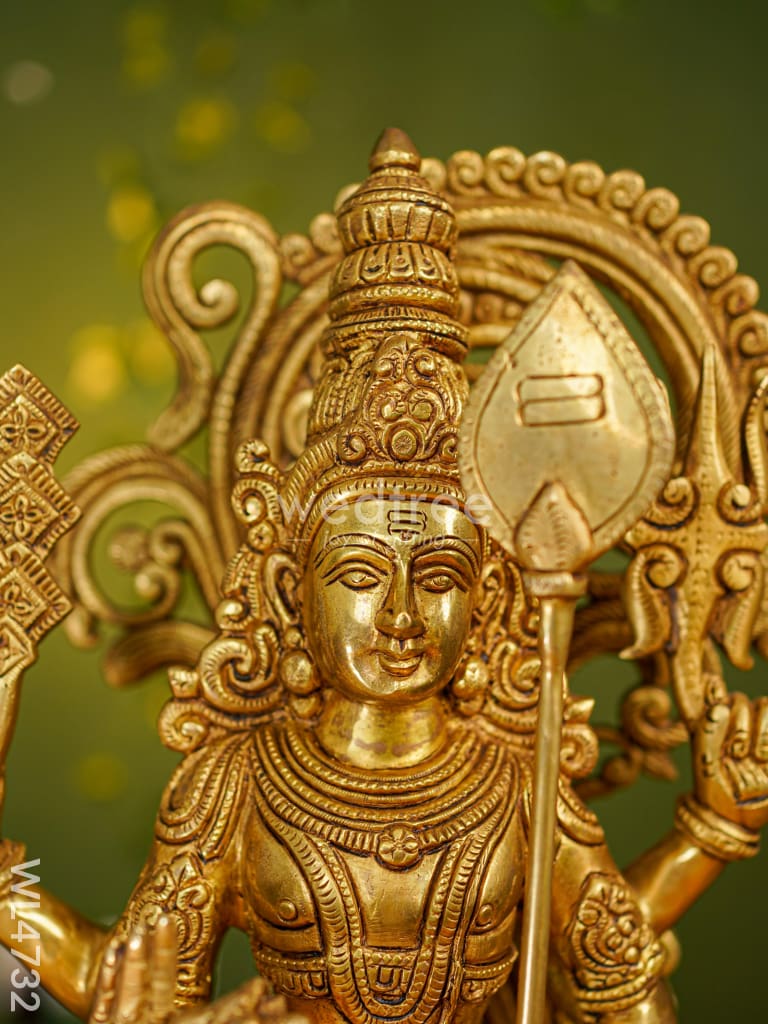 Brass Murugan with Peacock Idol - 20 inch - WL4732