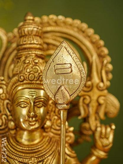 Brass Murugan with Peacock Idol - 20 inch - WL4732