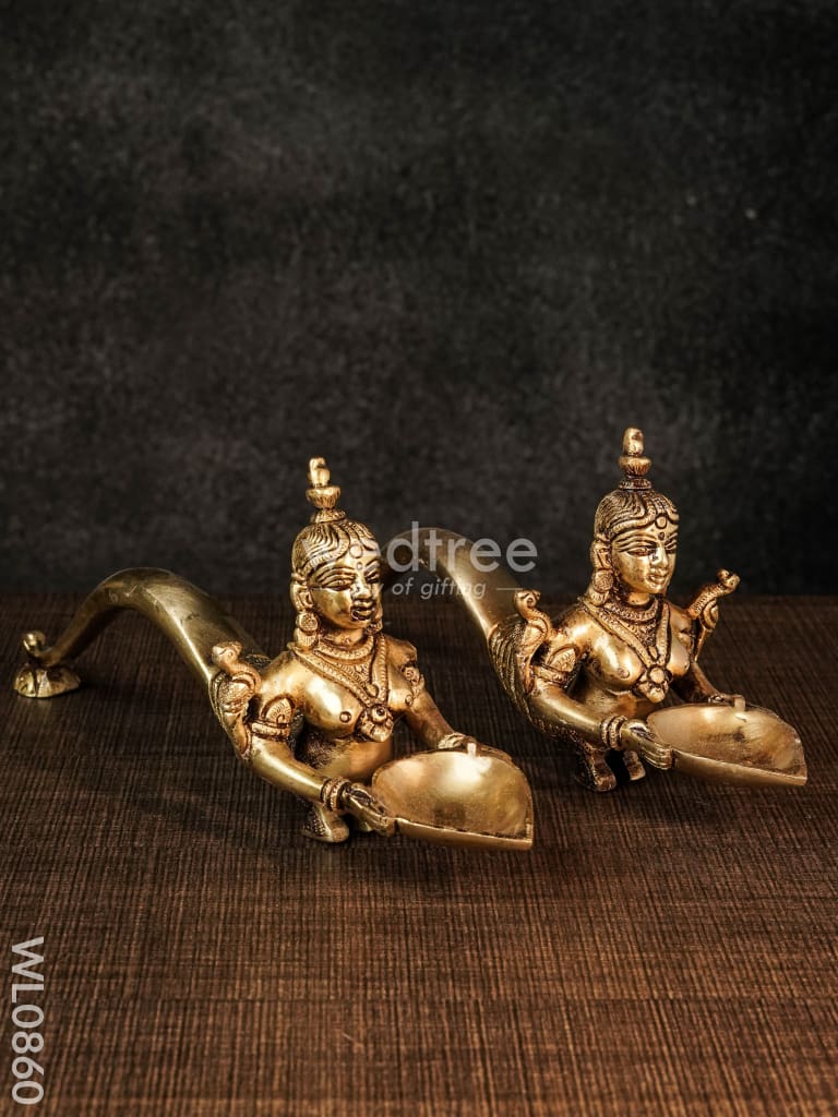 Brass Naaga Devi Diya - WL0860