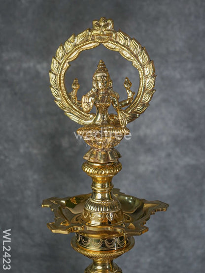 Brass Nagas Kuthu Vilakku with Lakshmi  ( set of 2 ) - WL2423