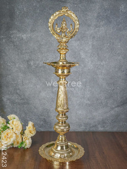 Brass Nagas Kuthu Vilakku with Lakshmi  ( set of 2 ) - WL2423