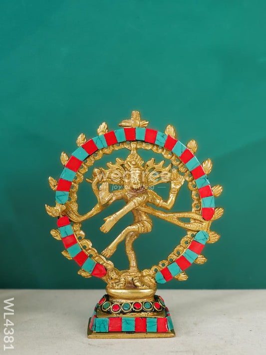 Brass Nataraja with Tile Work  - WL4381