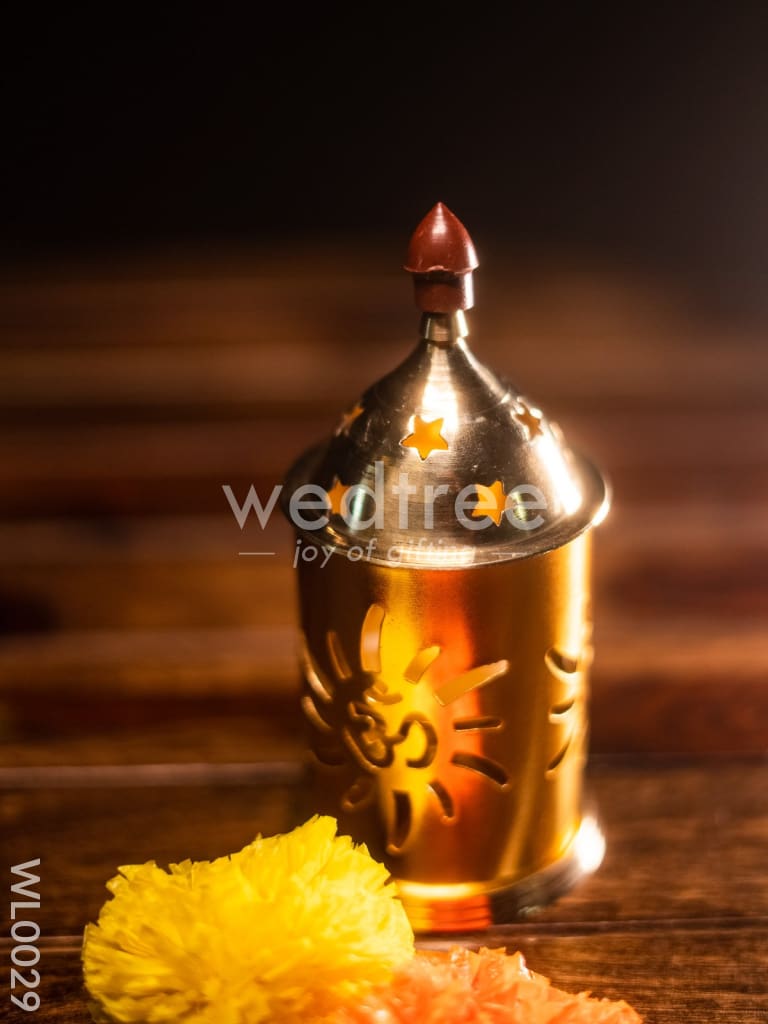 Brass Om Akhand Diya - WL0029