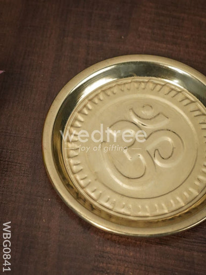 Brass Om Plate - 4.5 inch - WBG0841