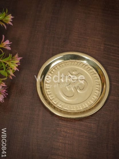 Brass Om Plate - 4.5 inch - WBG0841