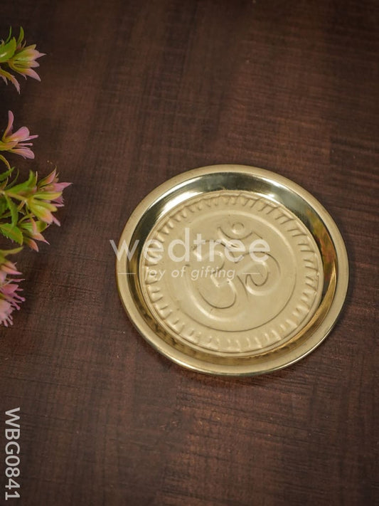Brass Om Plate - 4.5 inch - WBG0841