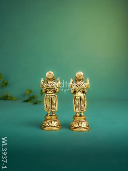 Brass Paavai Diya - Set of 2 - WL3937