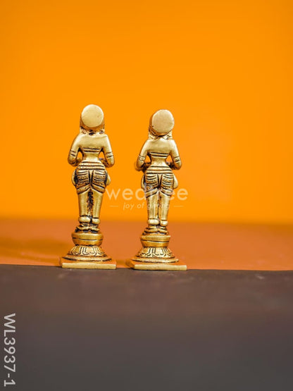 Brass Paavai Diya - Set of 2 - WL3937