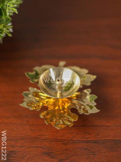 Brass Palm Leaf Diya - WBG1222