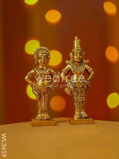 Brass Panduranga Rukmani Idol - Set of 2 - WL3619