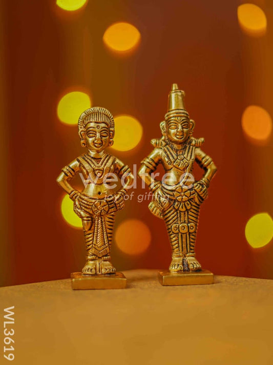 Brass Panduranga Rukmani Idol - Set of 2 - WL3619