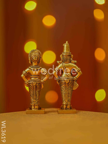 Brass Panduranga Rukmani Idol - Set of 2 - WL3619