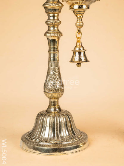 Brass Parrot 5 Face Hanging Diya with Bells - 30 inch - WL5004