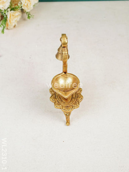 Brass Peacock Diya with Chowki - WL2310
