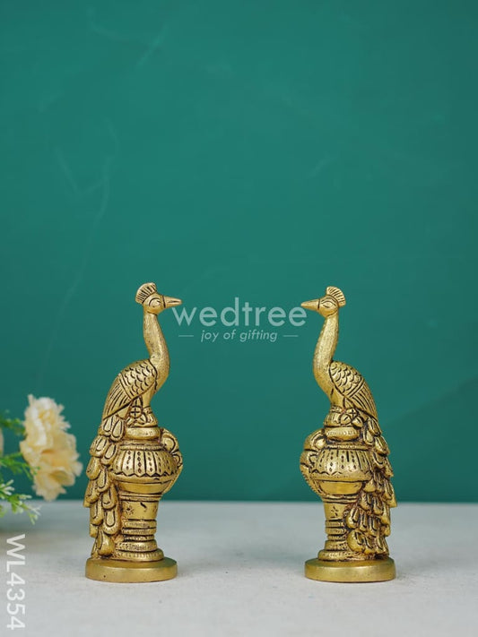 Brass Peacock Idol ( Set Of 2 ) - WL4354
