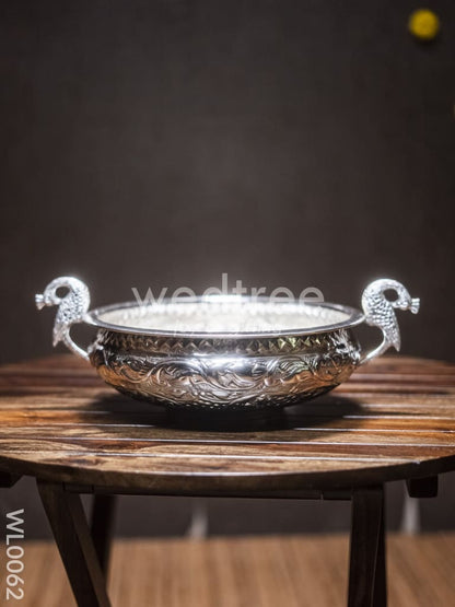 Brass Peacock Urli - WL0062