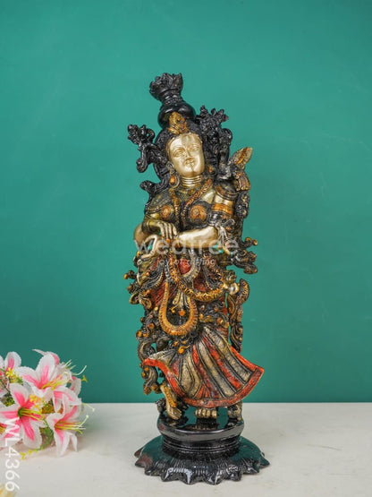 Brass Radha Krishna Figurines (Set of 2) - WL4366