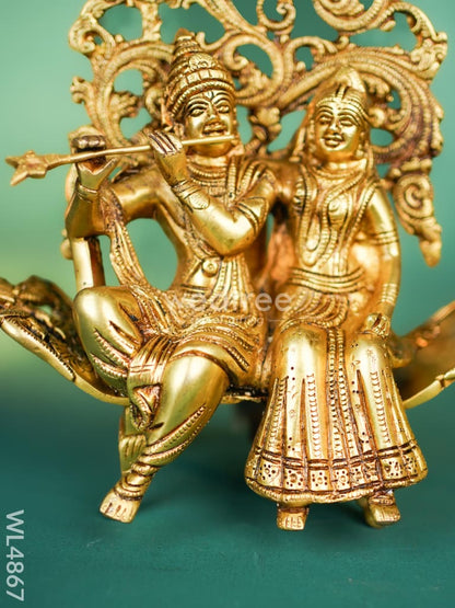 Brass Radha Krishna Idol - 10 inch - WL4867
