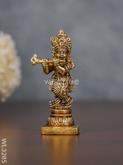 Brass Radha Krishna Idol - Set of 2 - WL3285