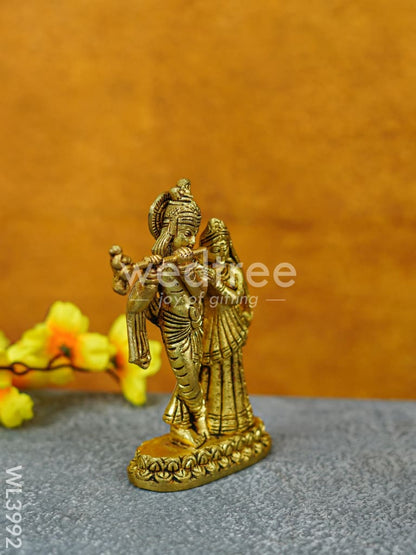 Brass Radha-Krishna Idol - WL3992