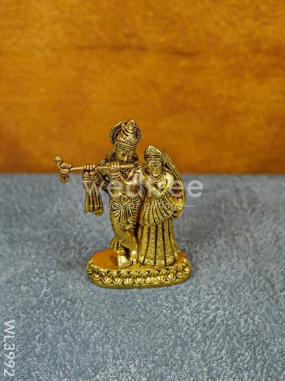 Brass Radha-Krishna Idol - WL3992