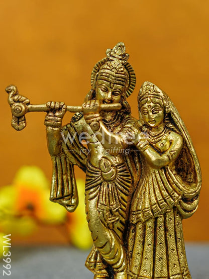 Brass Radha-Krishna Idol - WL3992