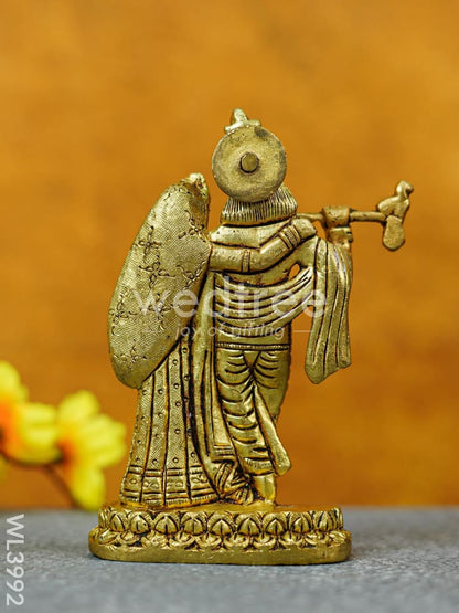Brass Radha-Krishna Idol - WL3992