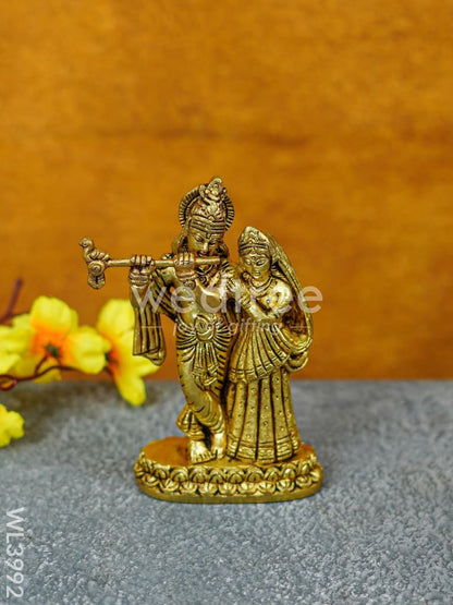Brass Radha-Krishna Idol - WL3992