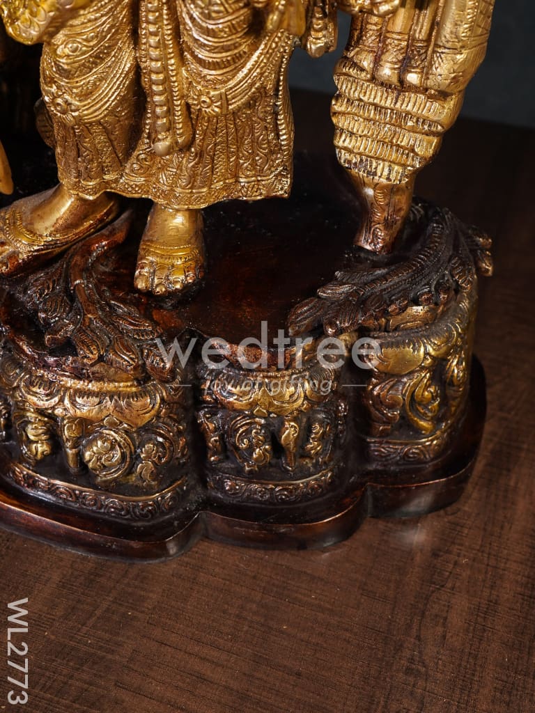 Brass Radha-Krishna with Tree - WL2773