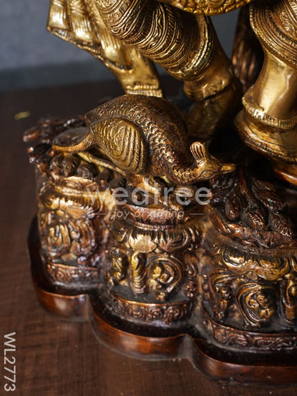 Brass Radha-Krishna with Tree - WL2773
