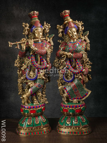 Brass Radhe Krishna - WL0098