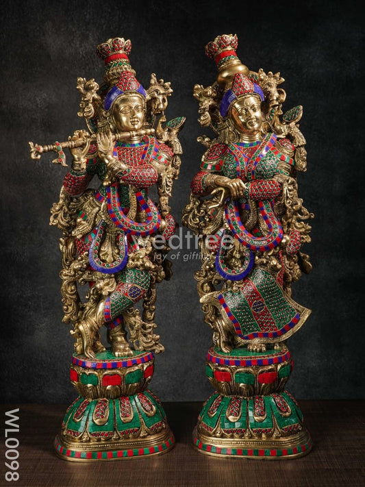 Brass Radhe Krishna - WL0098