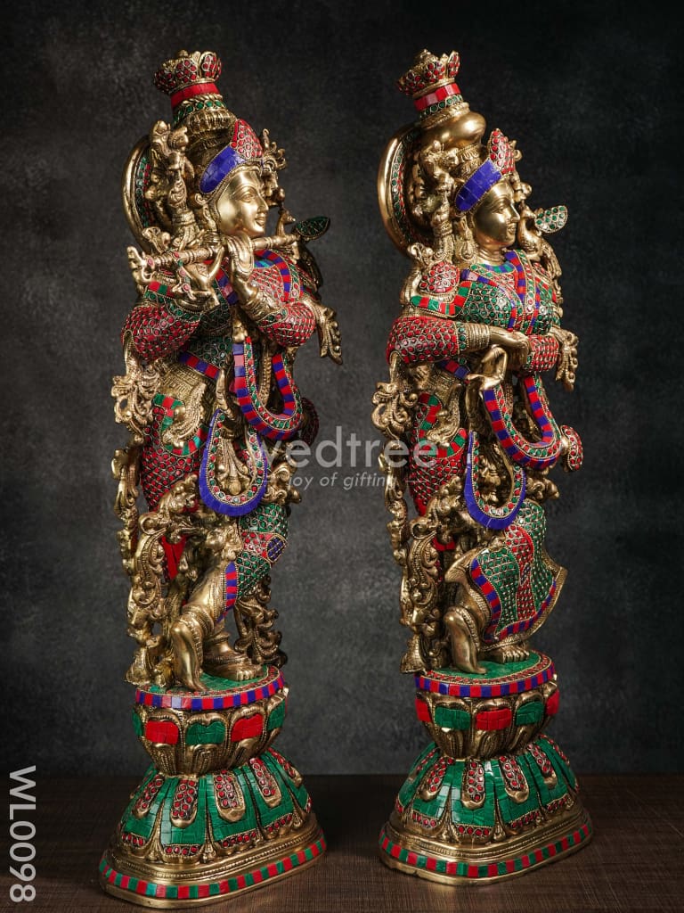 Brass Radhe Krishna - WL0098