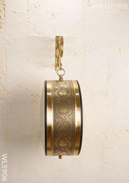 Brass - Railway Clock Floral Design - 12 inch - WL5906
