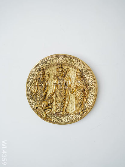Brass Ram Darbar Wall Hanging - WL4359
