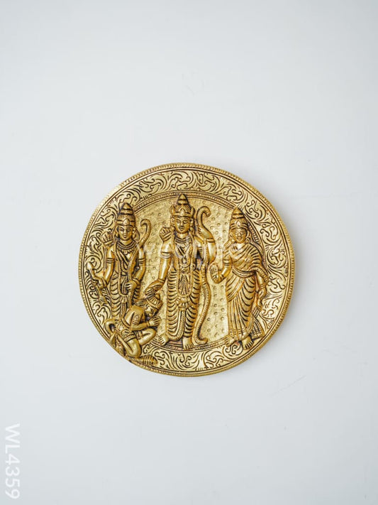 Brass Ram Darbar Wall Hanging - WL4359