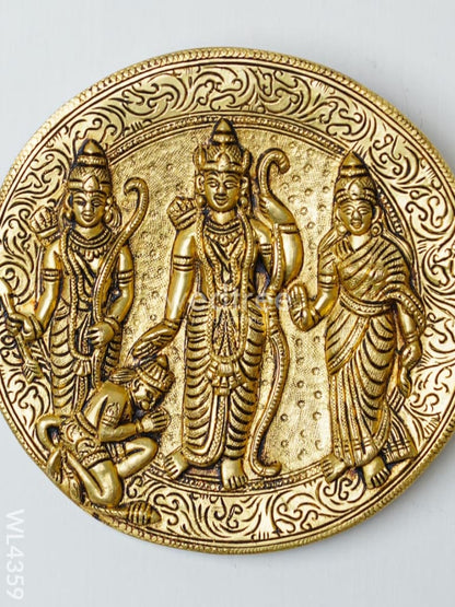 Brass Ram Darbar Wall Hanging - WL4359