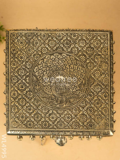 Brass Rectangular Chowki - 11 inch - WL4995