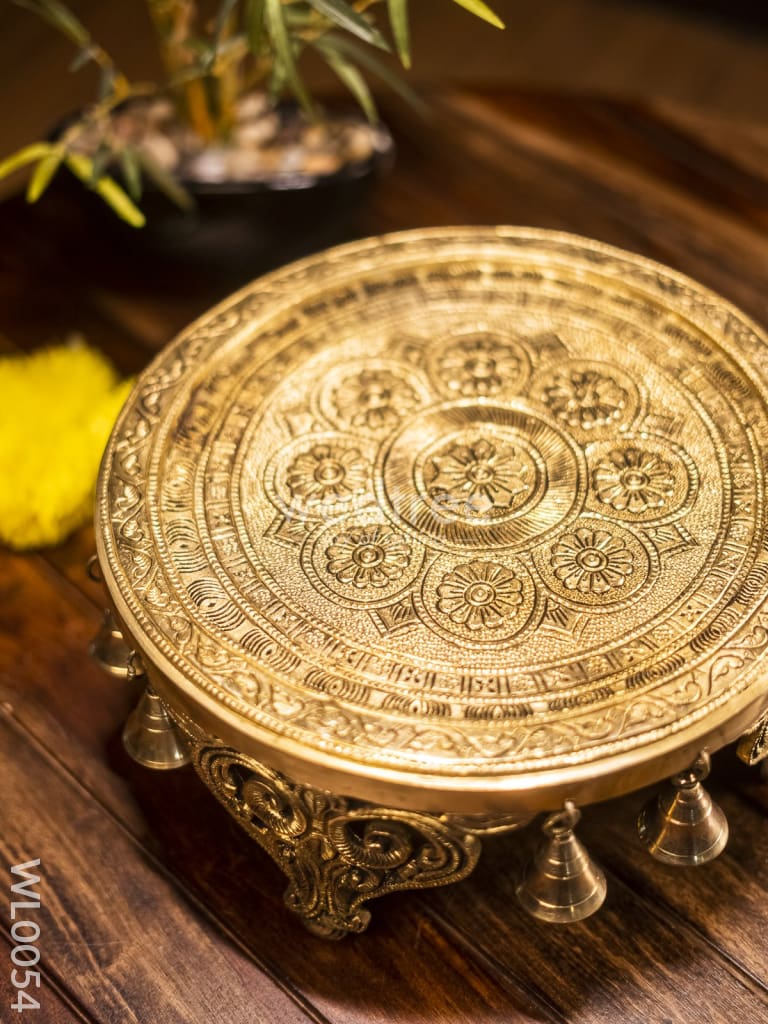 Brass Round Chowki - WL0054