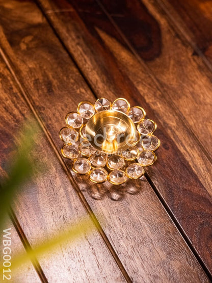 Brass - Round Crystal Deep - 3.5 Inch - WBG0012