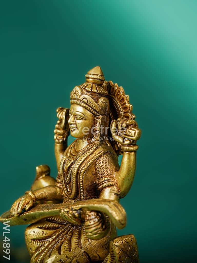 Brass Saraswathi Idol - 7 inch - WL4897